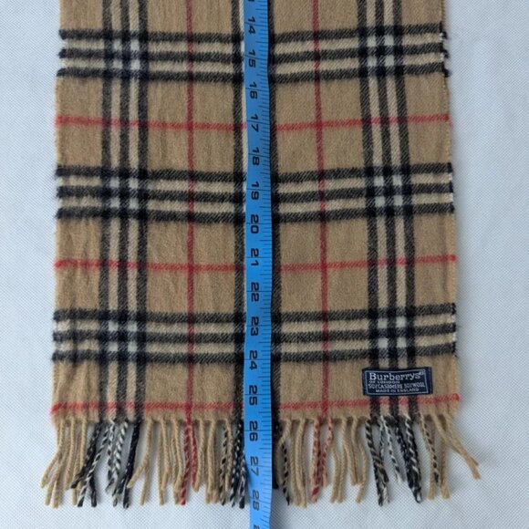 Burberry's Cashmere & Wool Check Scarf Beige – Unisex – Warm Designer Fashion - Picture 6 of 7